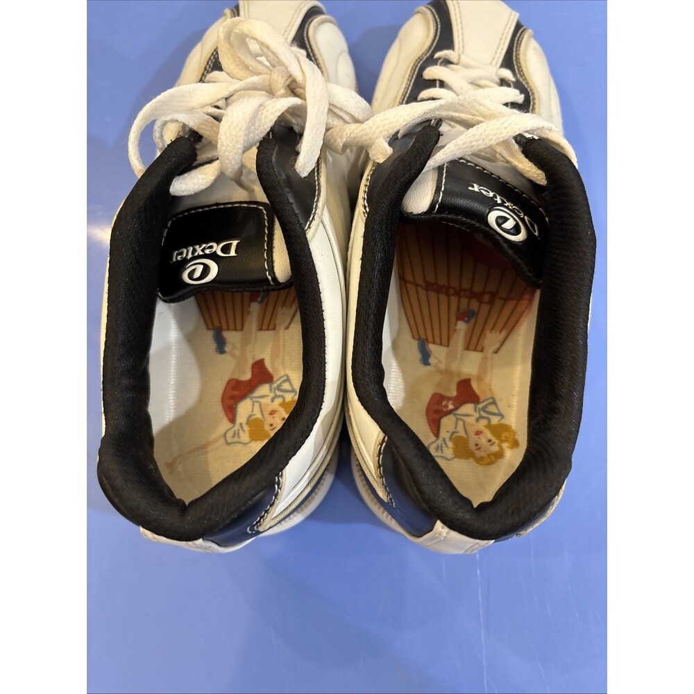 Dexter Bowling Shoes Womens Size 7.5M Black White Groove Slide-Rite B4034-1 - Picture 11 of 11